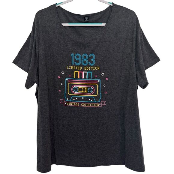 Women's Size 4XL Graphic T-Shirt "1983 Limited Edition - Vintage Collection" - Picture 1 of 4